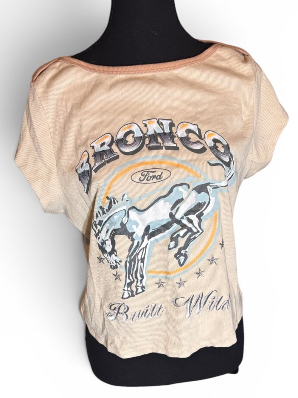 Cream Ford Bronco graphic tee